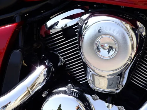 Motorcycle engine close-up