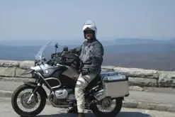 Rider on mountain overlook